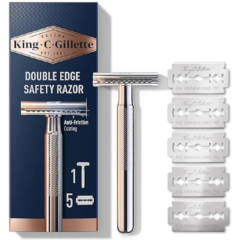 Gillete KING.C. Double Edge RAZOR+5 BLADE