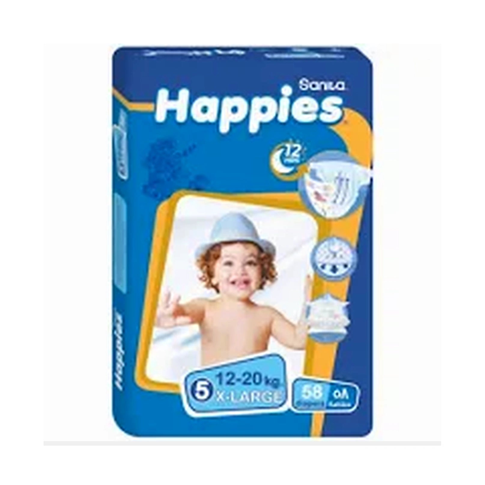 Sanita Happies Baby Diapers No.5 58Pcs