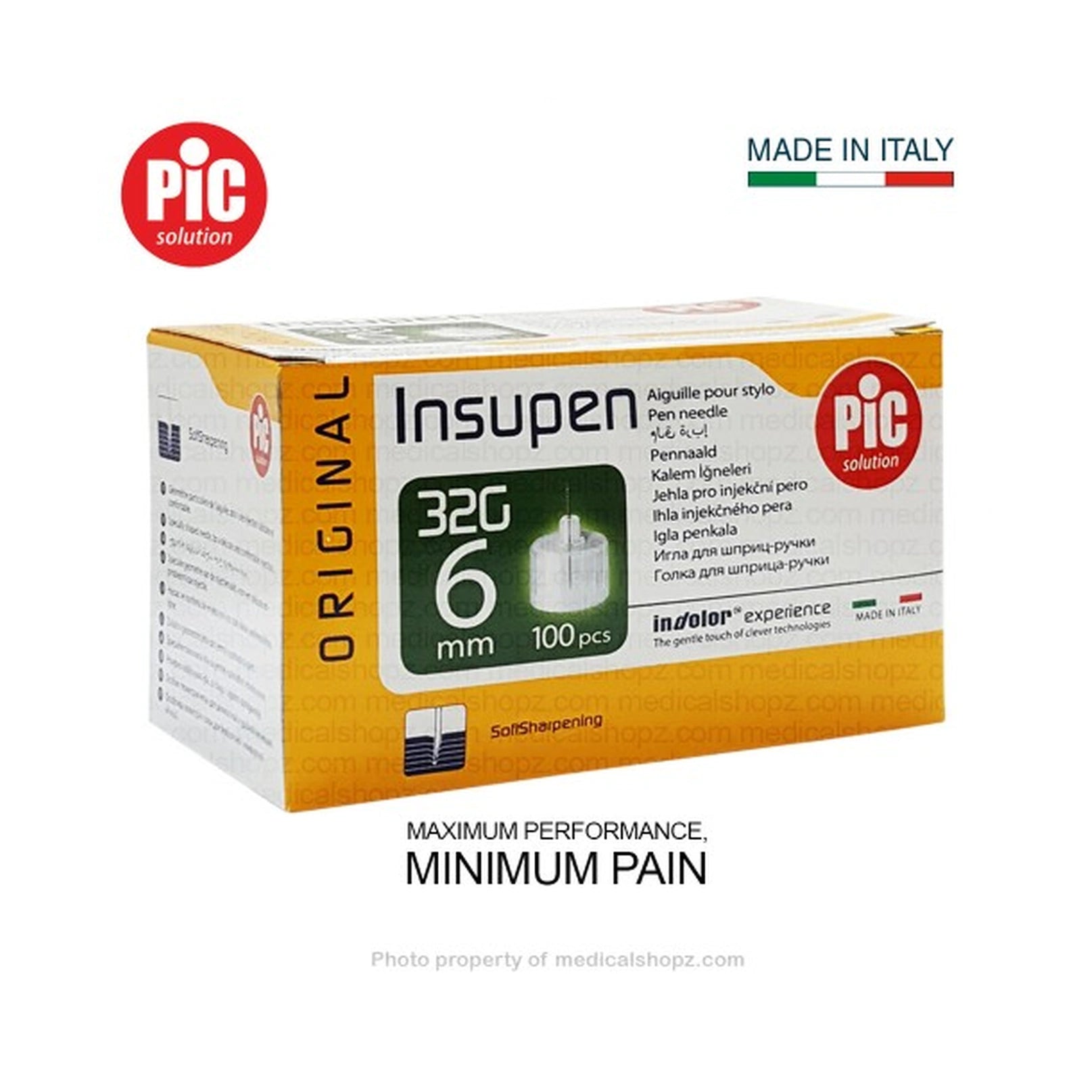 PIC Insupen Extreme Insulin Pen Needles 6MM