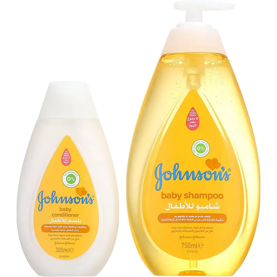 J&amp;J Baby Shampoo 750ml+COND 300ml Offer