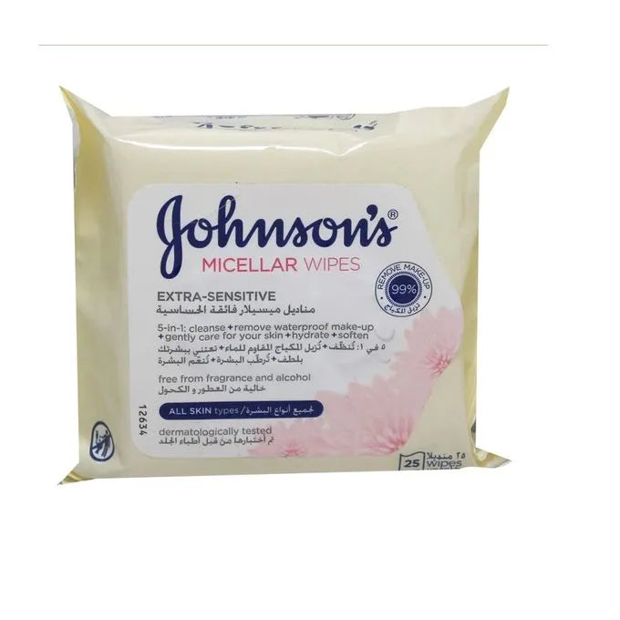 J&amp;J Micellar Wipes Sensitive (All Skin Type) 25pcs