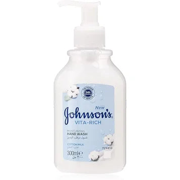 J&amp;J Vita-Rich Hand Wash (Cotton Milk) 300ml Off