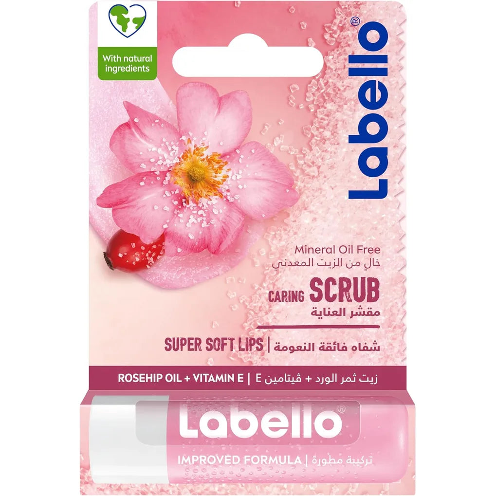 Labello Rosehip+vitamin E Caring Lips Scrub 4.8g