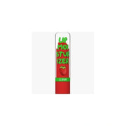 Lip balm with strawberry design and Luna branding on a white background
