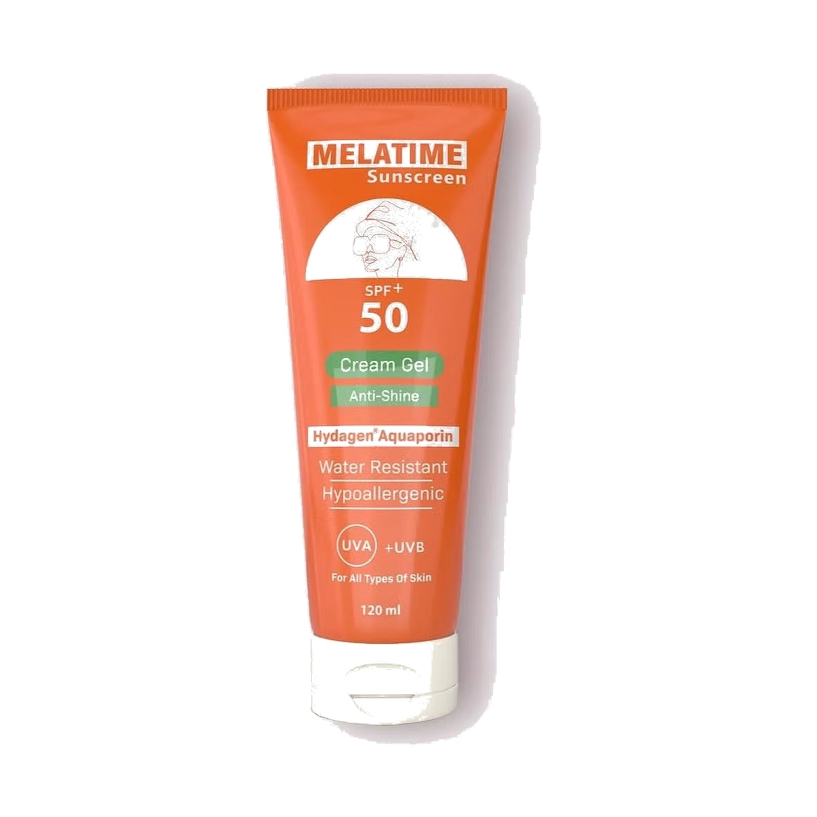 Melatime Sunscreen Cream Gel SPF+50 120ml | Daily UV Protection