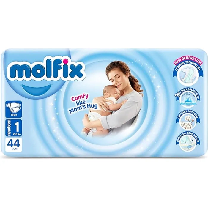 Molfix Baby Daipers NO.1 New Born (2–5KG) (44 Pcs)