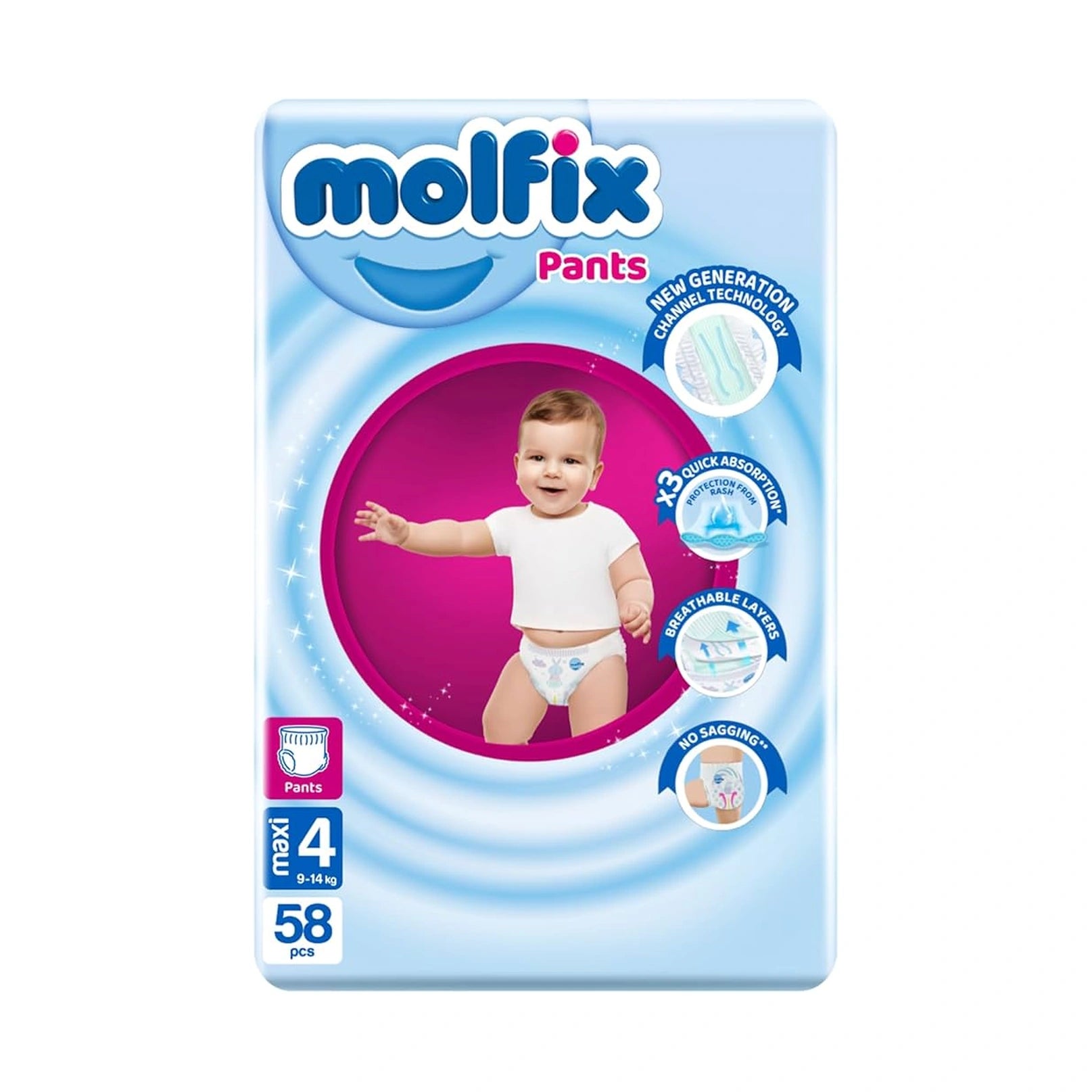 Molfix Baby Culotte NO.4 Maxi (58 Pcs)
