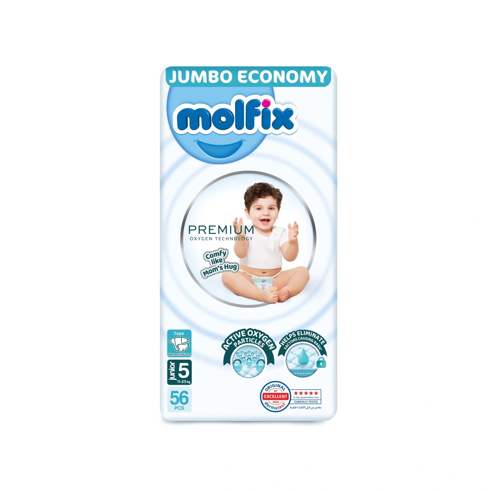 Molfix Oxygen Baby Diapers NO.5 (56 Pcs)