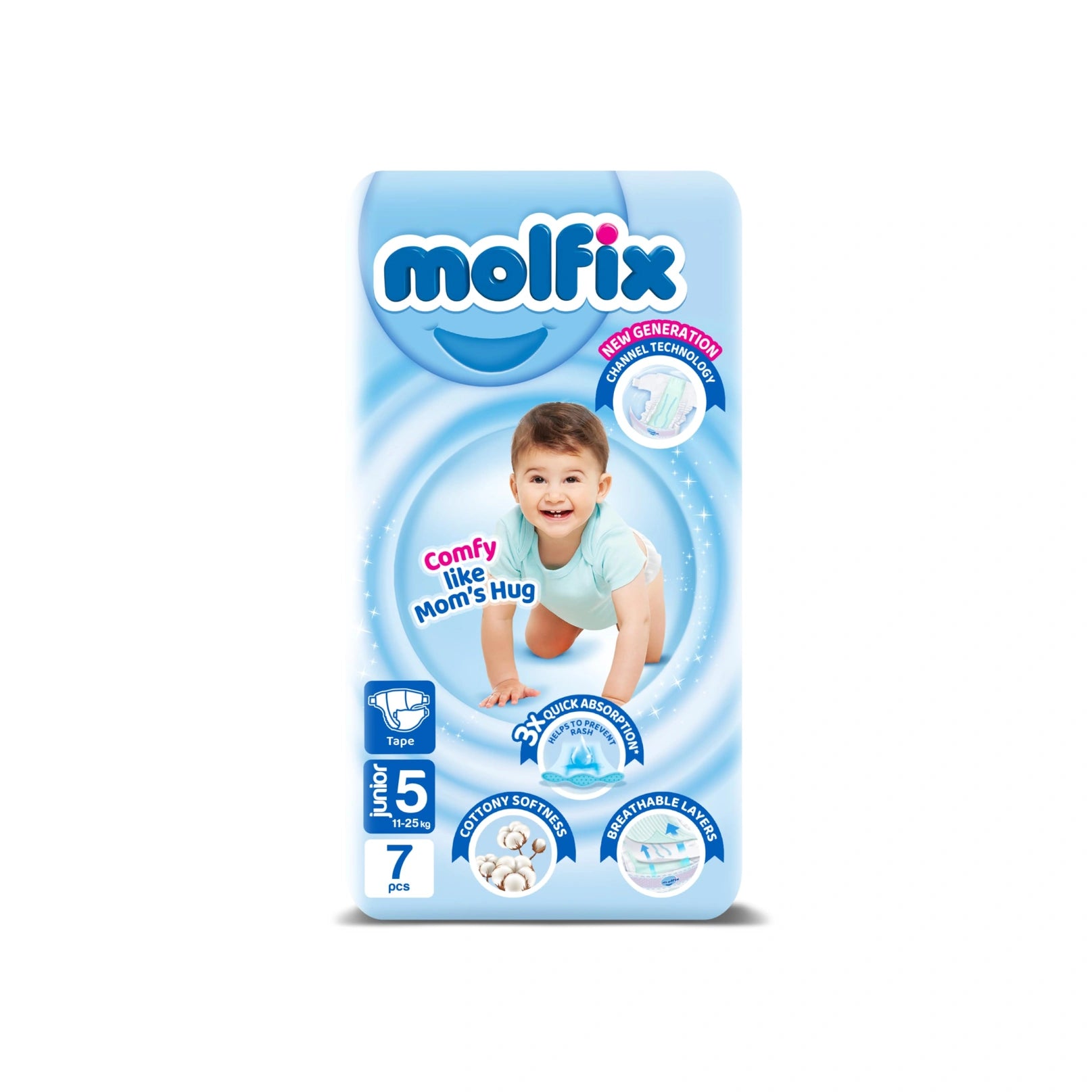 Molfix Baby Diapers NO.5 Junior (7 Pcs)
