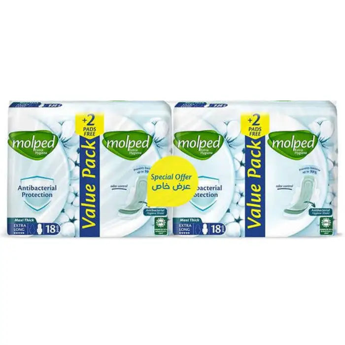 Molped Antibacterial Maxi EX.LONG 32Pads