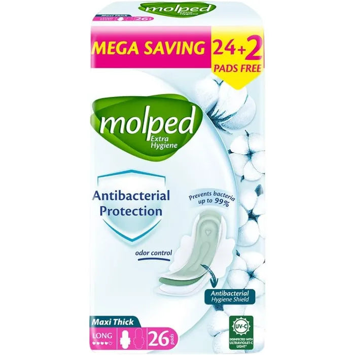 Molped Antibacterial Maxi Thick Long 26Pads