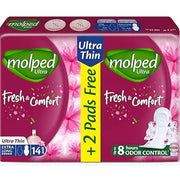 Molped Fresh&amp;Comfort Ultra Thin EX.LONG 14Pads