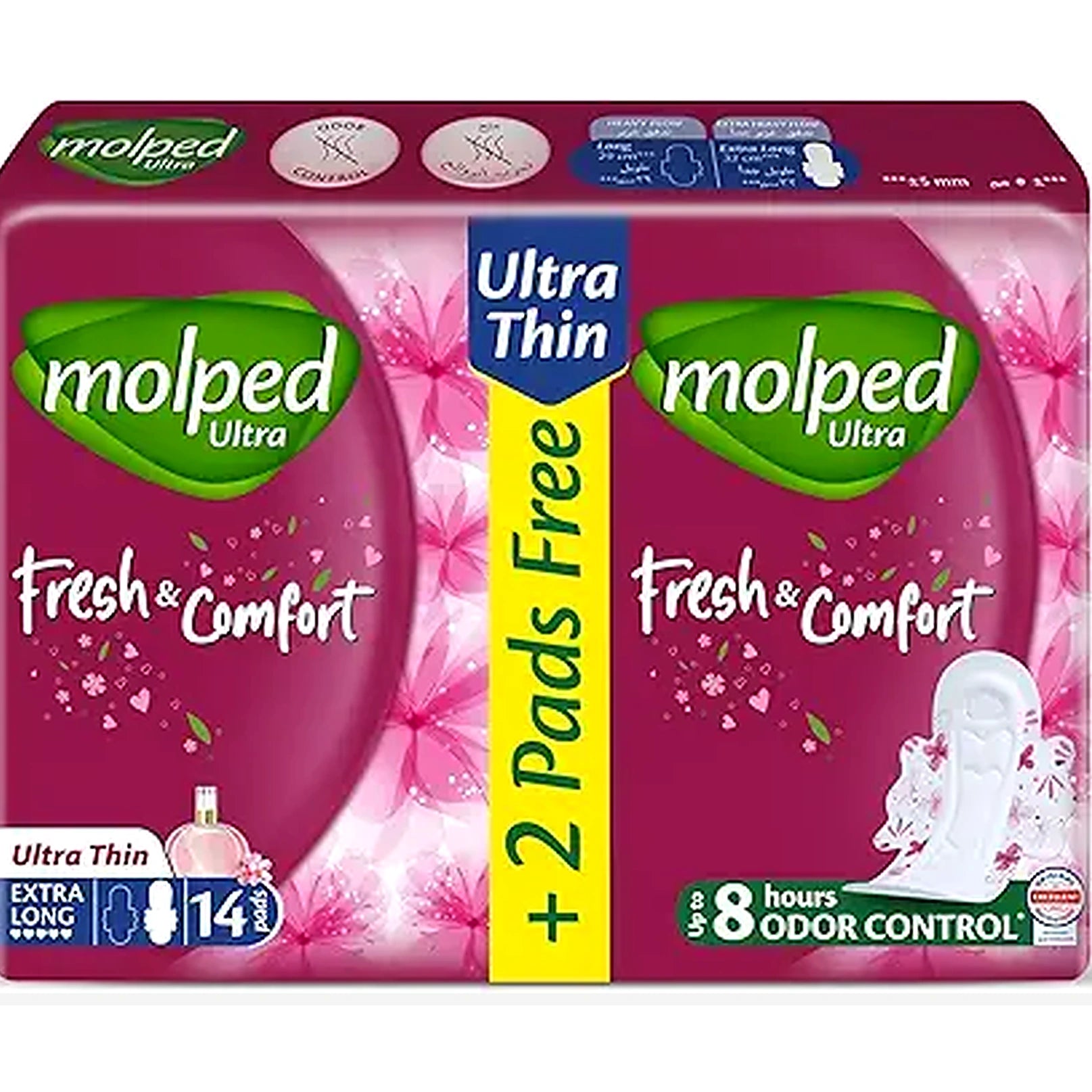 Molped Fresh&amp;Comfort Ultra Thin EX.LONG 14Pads