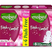 Molped Fresh&amp;Comfort Ultra Thin Long 16Pads