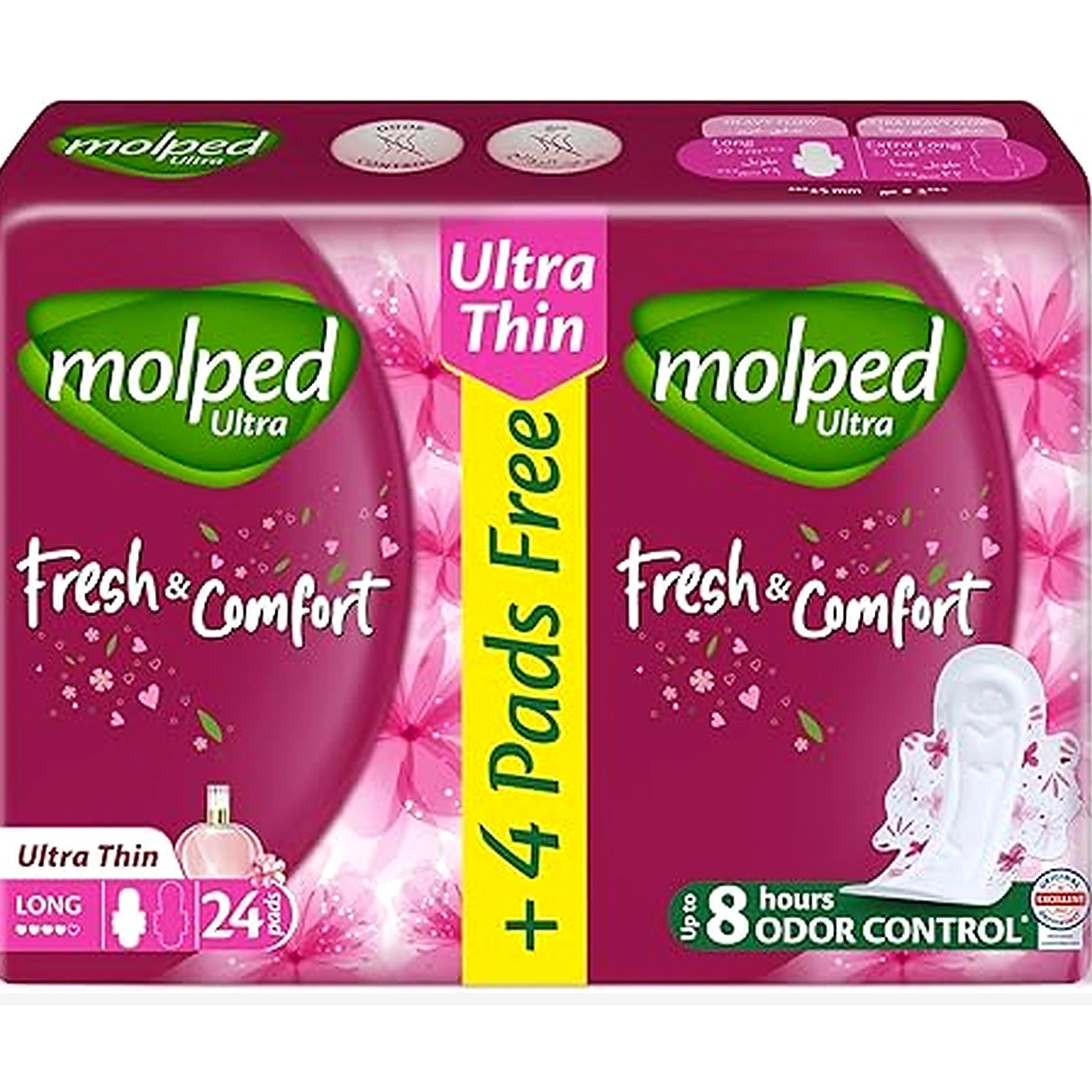 Molped Fresh&amp;Comfort Ultra Thin Long 24Pads