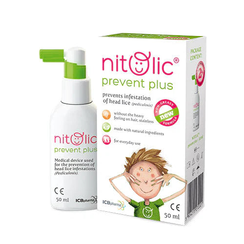 lice treatment on a white background 