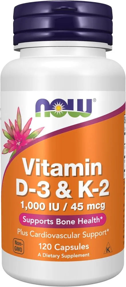 Now Foods Vitamin D3 & K2 120 CAP