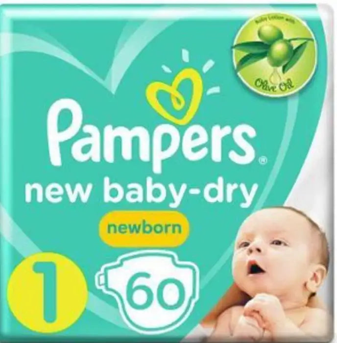 Pampers Baby Diapers NO.1 (60 Pcs)