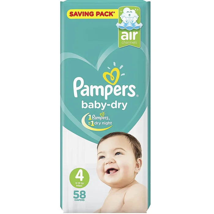 Pampers Baby Diapers NO.4 (58 Pcs)