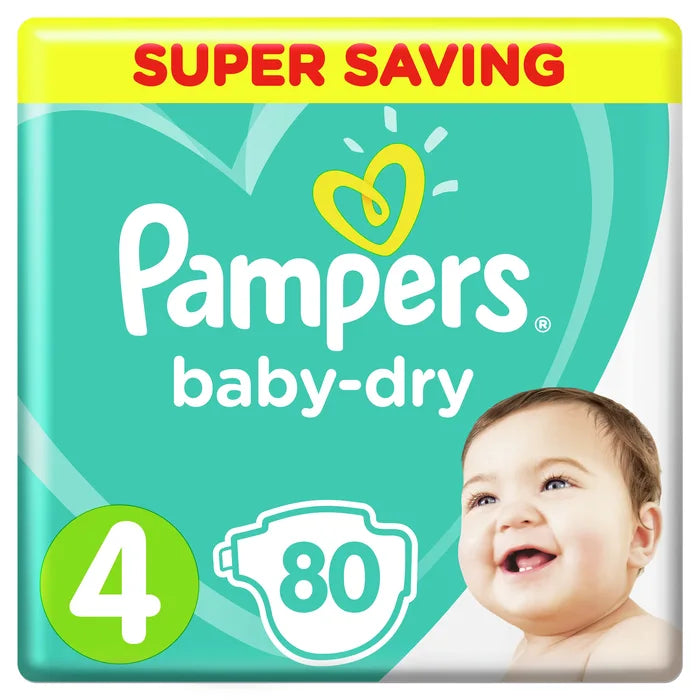 Pampers Baby Diapers NO.4 (80 Pcs)