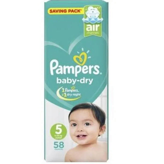 Pampers Baby Diapers NO.5 (58 Pcs)
