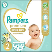 حفاضات بامبرز بريميوم كير مقاس 2 (70 قطعة)