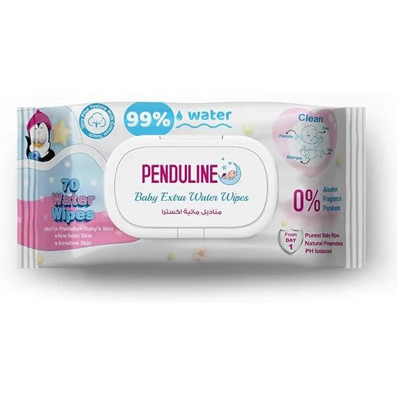 Penduline Baby Wipes Extra Water 70 Pcs