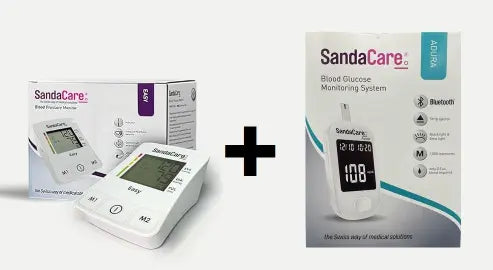 SANDACARE BLOOD PRESSURE+ADURA BLOOD GLUCOSE MONIT