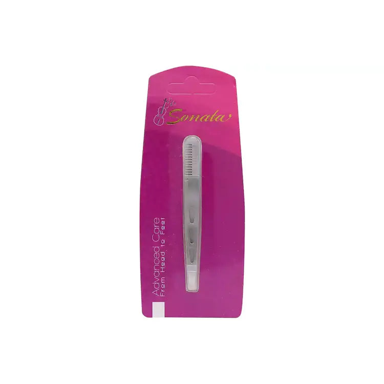Sonata (88205)-Slant-Tip Tweezers + Eyebrow Comb