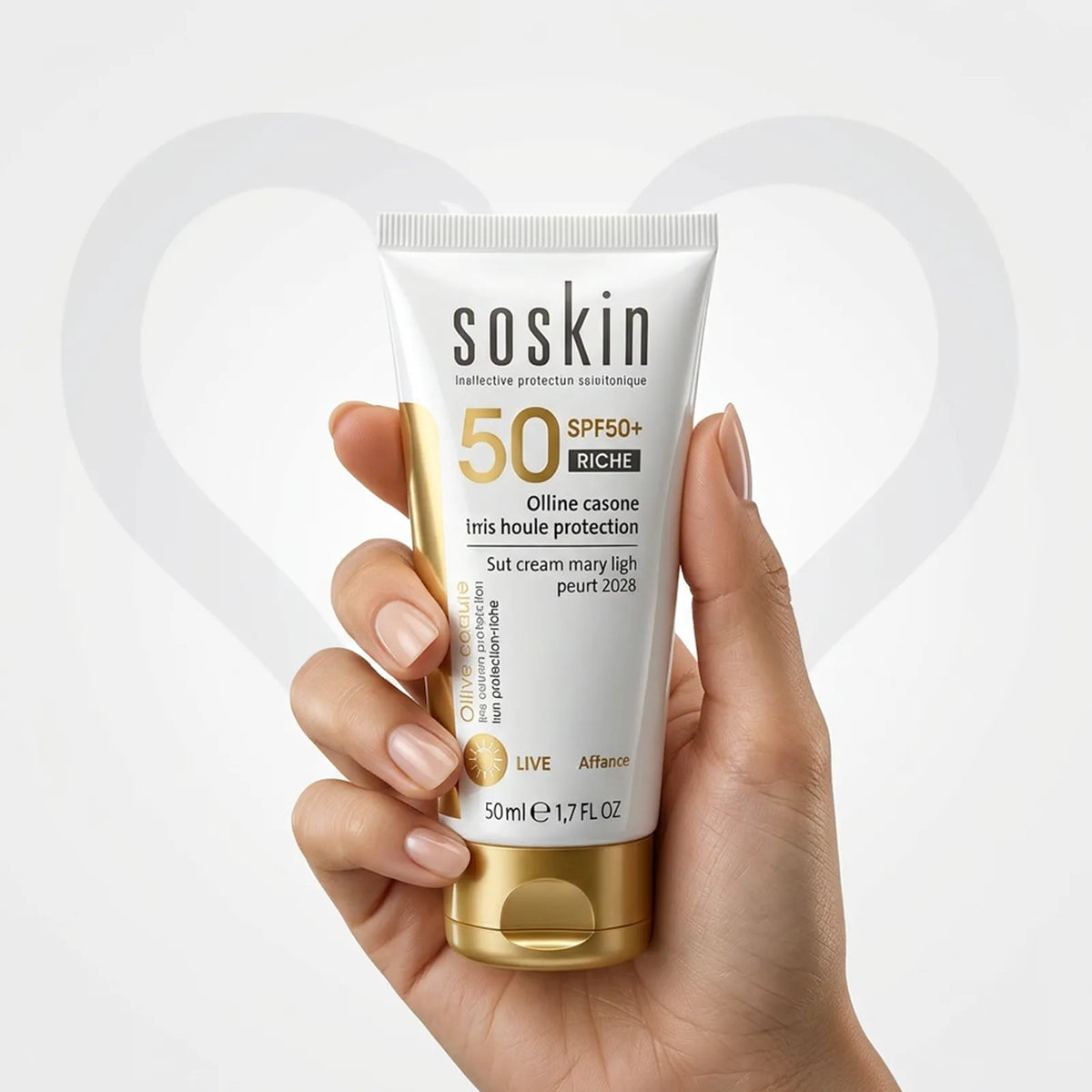 كريم واقي الشمس سوسكين ريش لحماية البشرة الجافة والحساسة SPF50+ - 50 مل