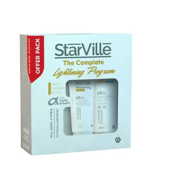 Starville Whitening Cream+cleanser+roll-on off