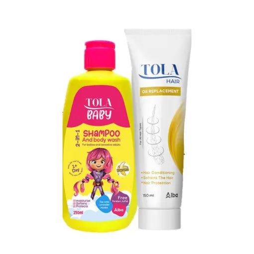 Tola Baby Shampoo 250ml+OIL Replac 150ml Off