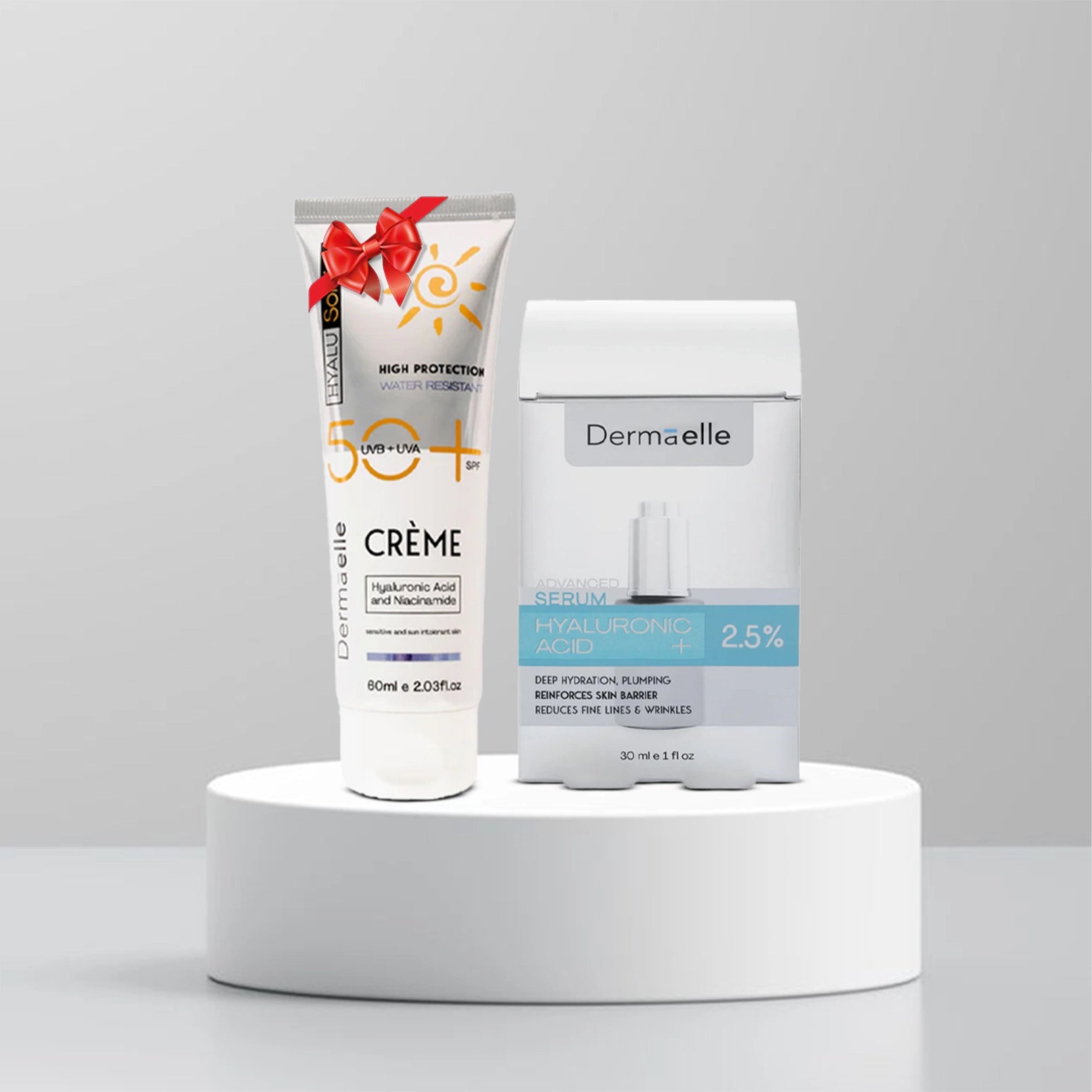 Dermaelle  Hyaluronic Acid 2.5% Duo (Serum + Free Sunscreen)