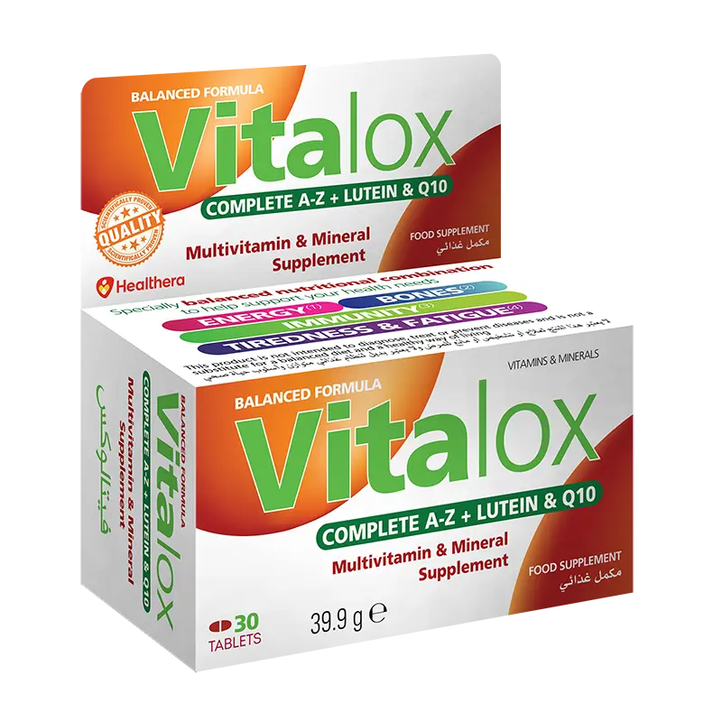Vitalox Complete A-Z +Q10 +Lutein 30 Cap