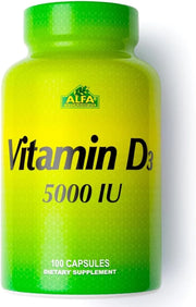 Vitamin D3 5000 IU 100 Capsules – Alfa