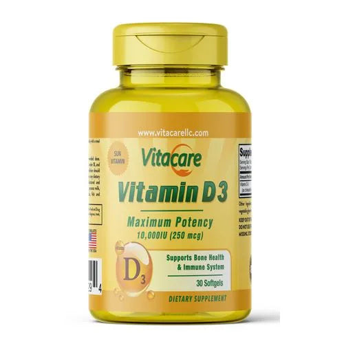 Vitacare Vitamin D3 10000 Iu 30 Soft Gel