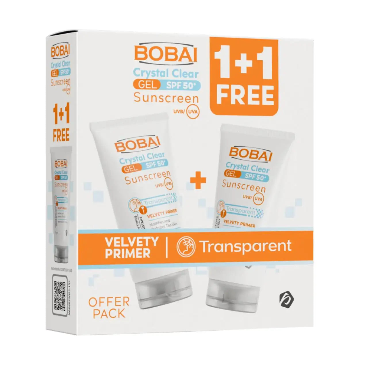 Bobai Crystal Clear Sun Gel SPF50+ 60ML 1+1 Free Off