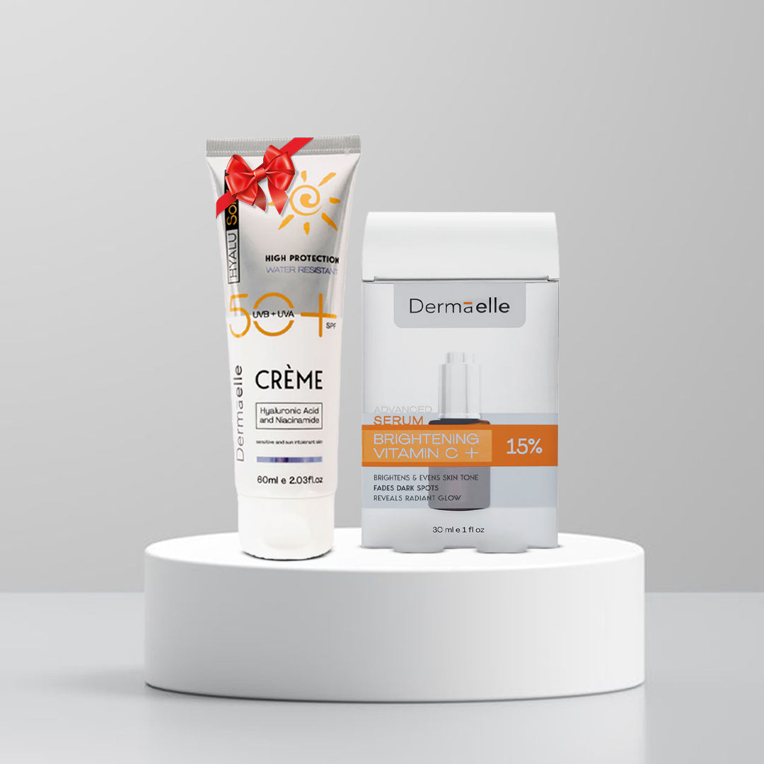 Dermaelle VITAMIN C 15% Duo (Serum + Free Sunscreen)