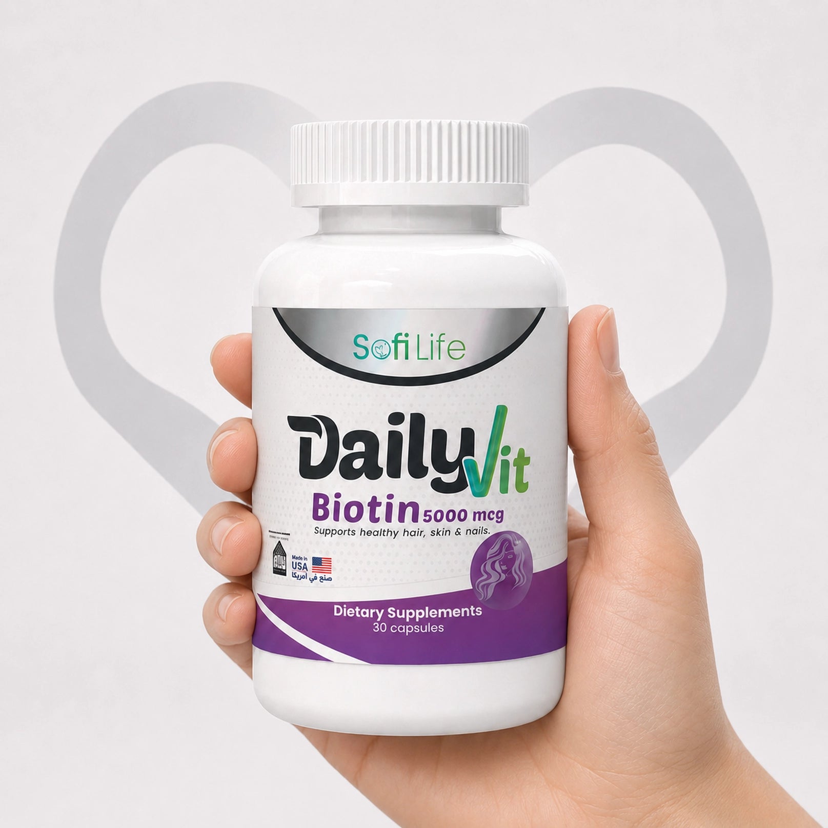 SofiLife Dailyvit Biotin 5000 mcg (30 Capsules)