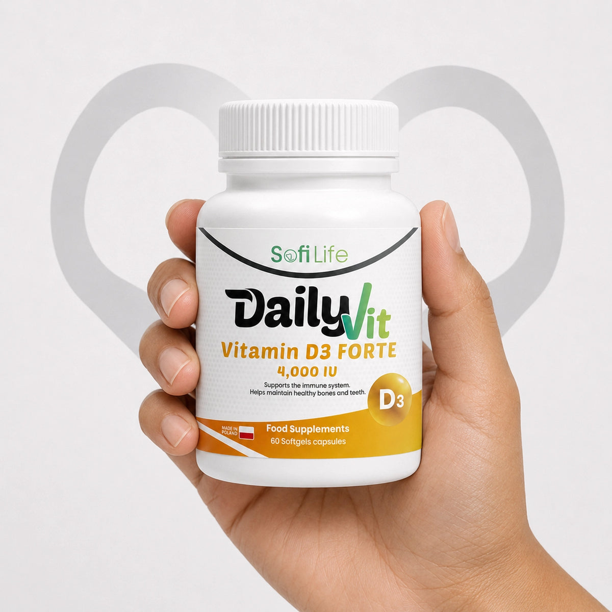 SofiLife Dailyvit Vitamin D3 FORTE 4,000 IU (60 Softgels)