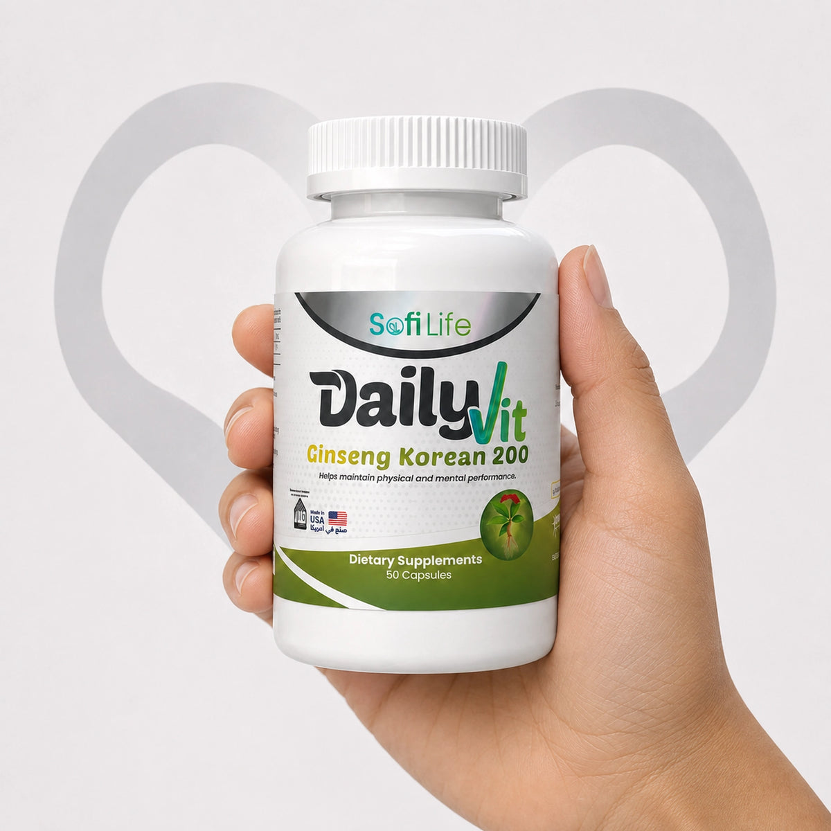 SofiLife Dailyvit Korean Ginseng 200mg (50 Capsules)