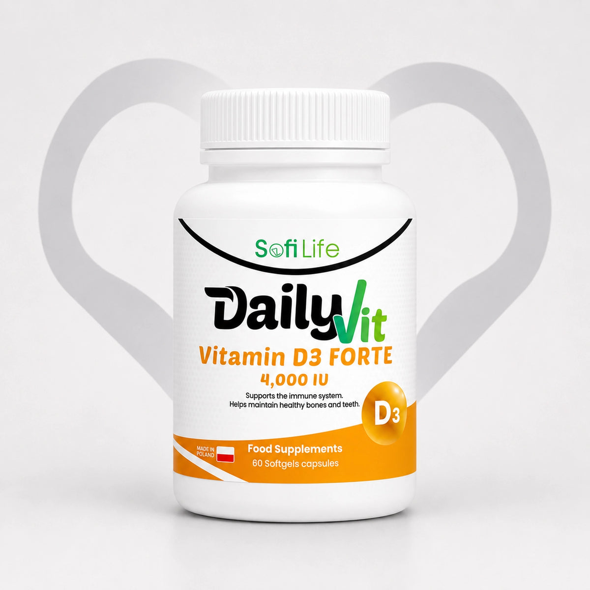 SofiLife Dailyvit Vitamin D3 FORTE 4,000 IU (60 Softgels)