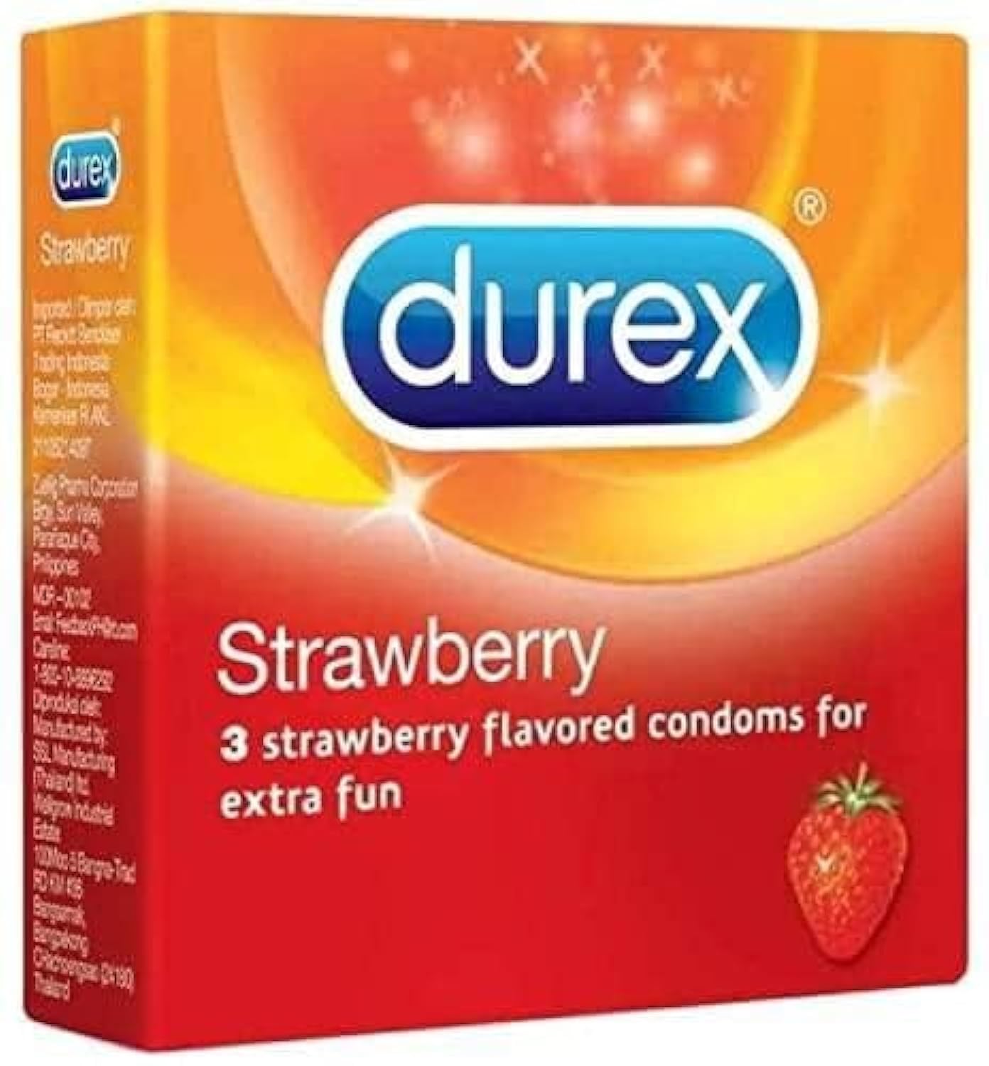 Durex 3 Condoms Strawberry Off