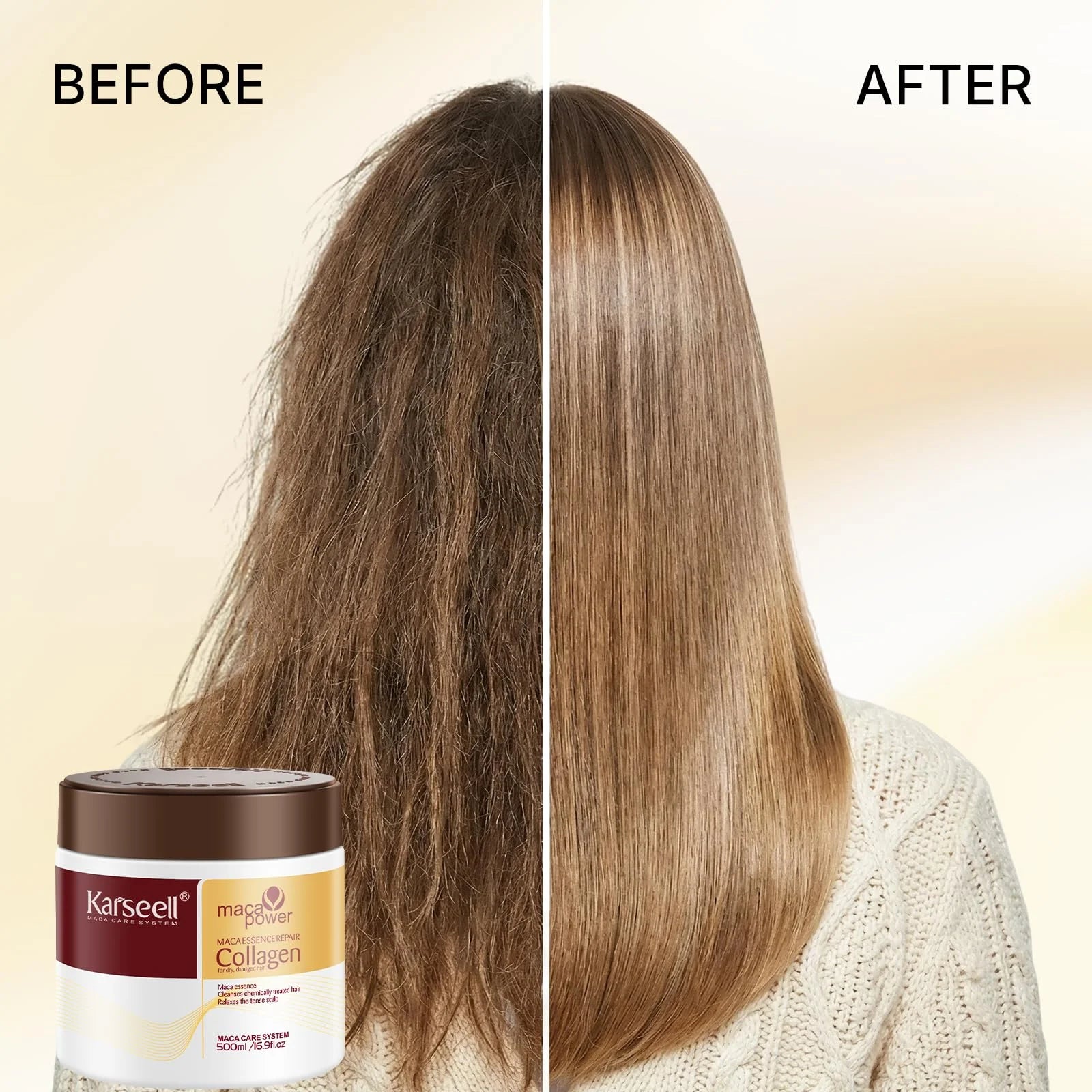 Karseell Maca power Essence Repair Collagen Hair Mask - 500ml
