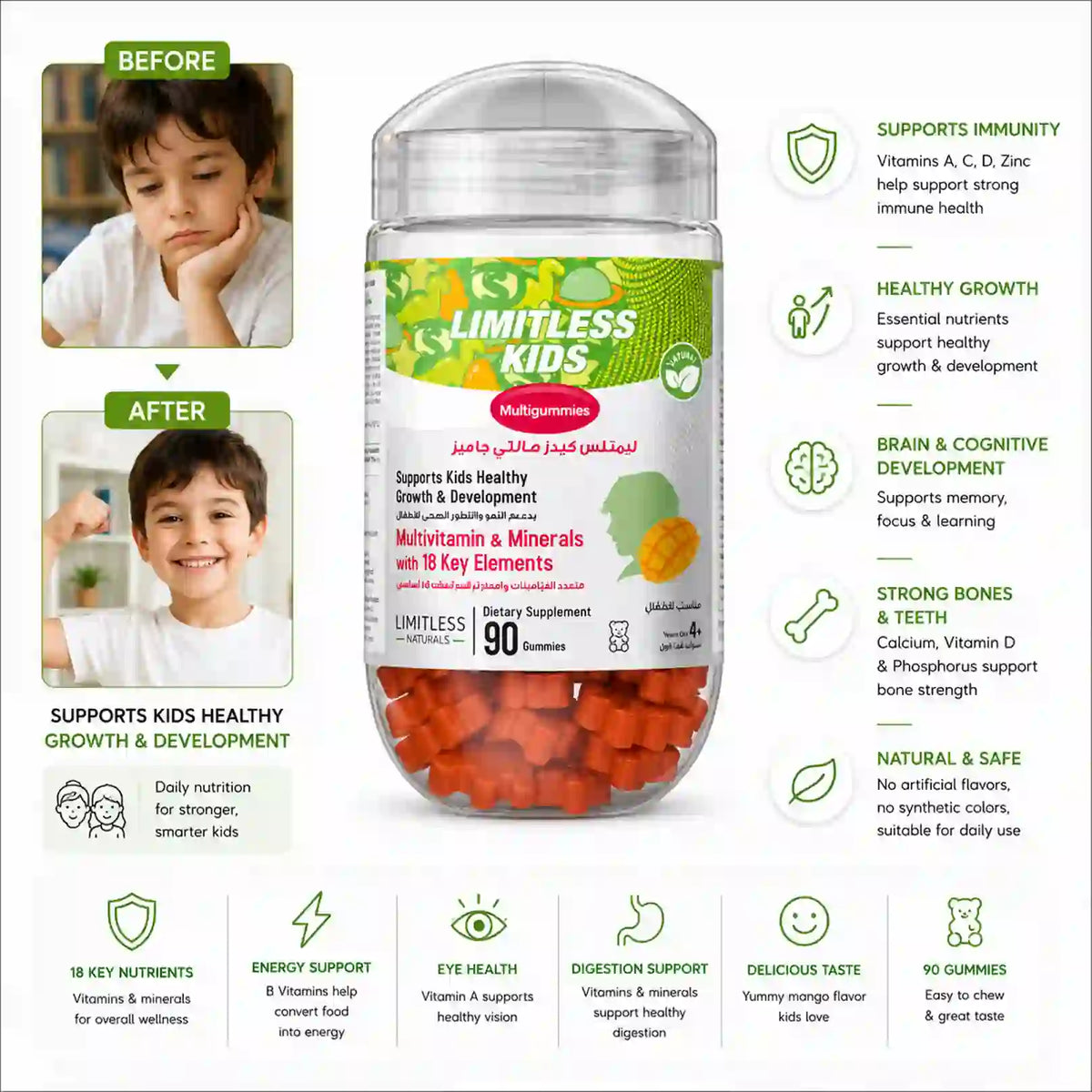 Limitless Kids Multivitamin — 90 Gummies