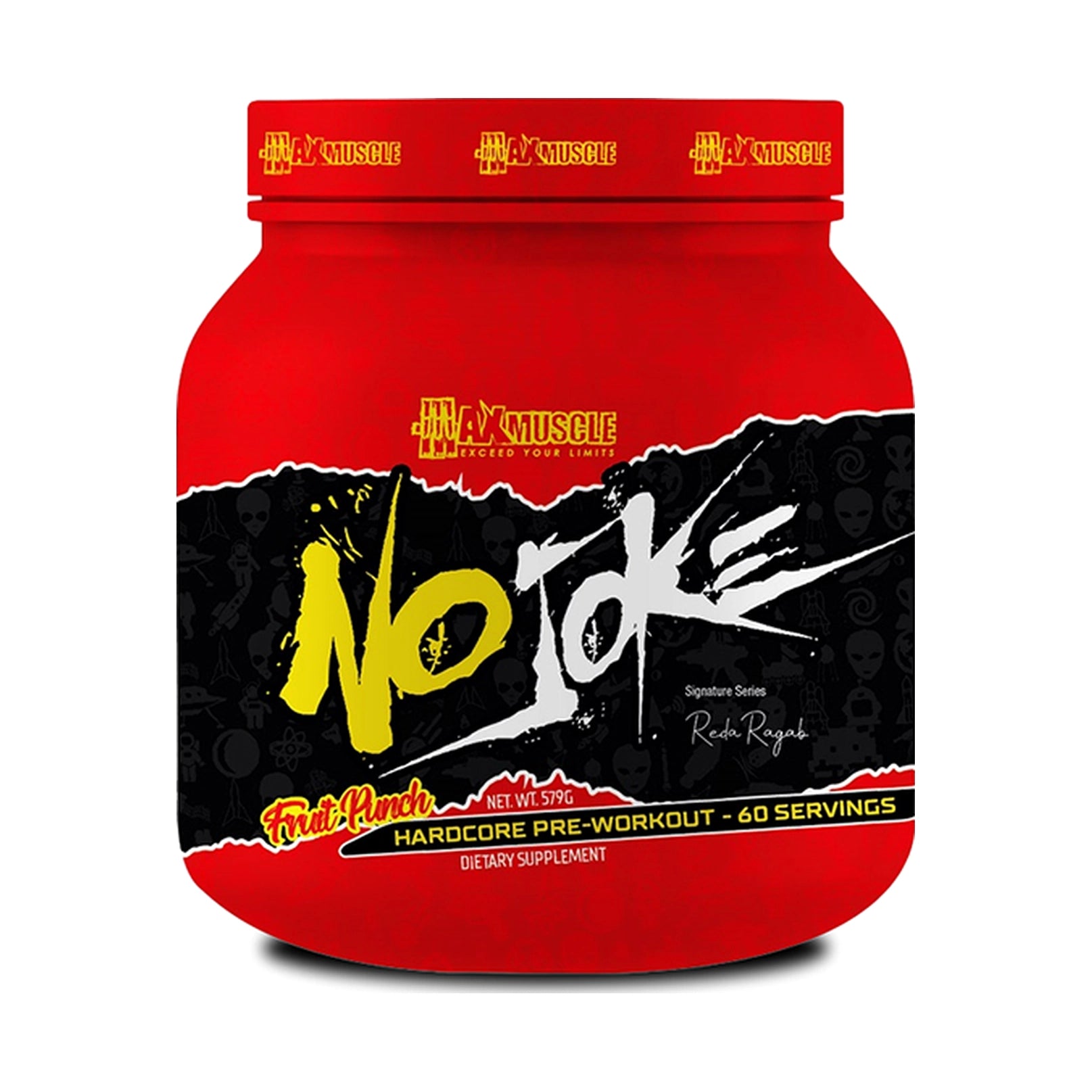 Ax Muscle No Joke Hardcore Pre-Workout Fruit Punch 579g (60 Servings)