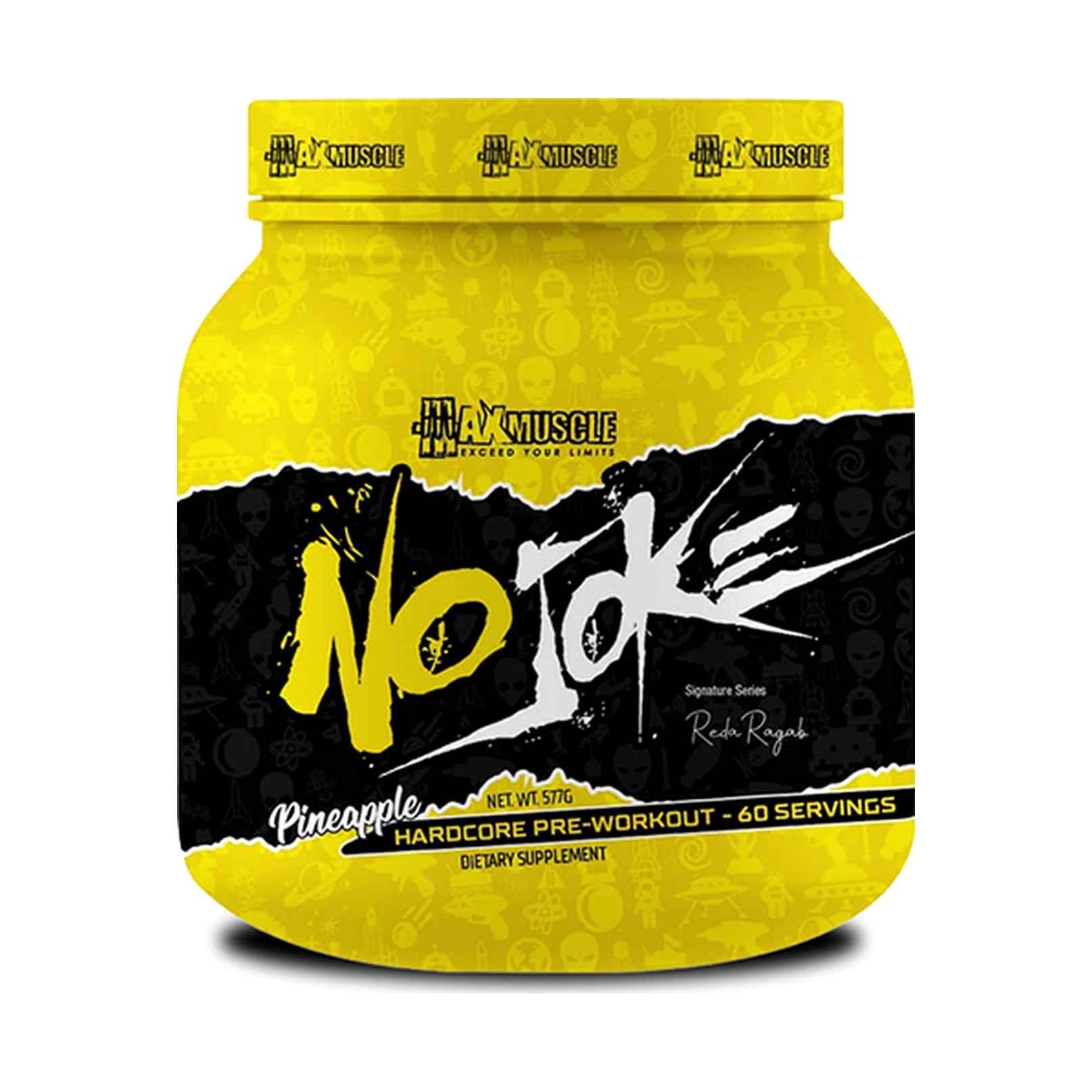 Ax Muscle No Joke Hardcore Pre-Workout Pineapple 577g (60 Servings)