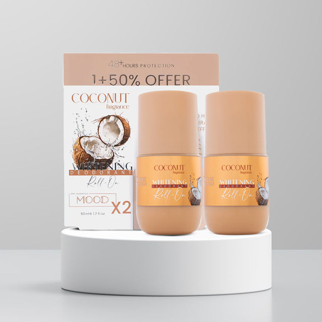 Mood Whitening Deodorant Roll On 50ml Coconut PROMOBACK