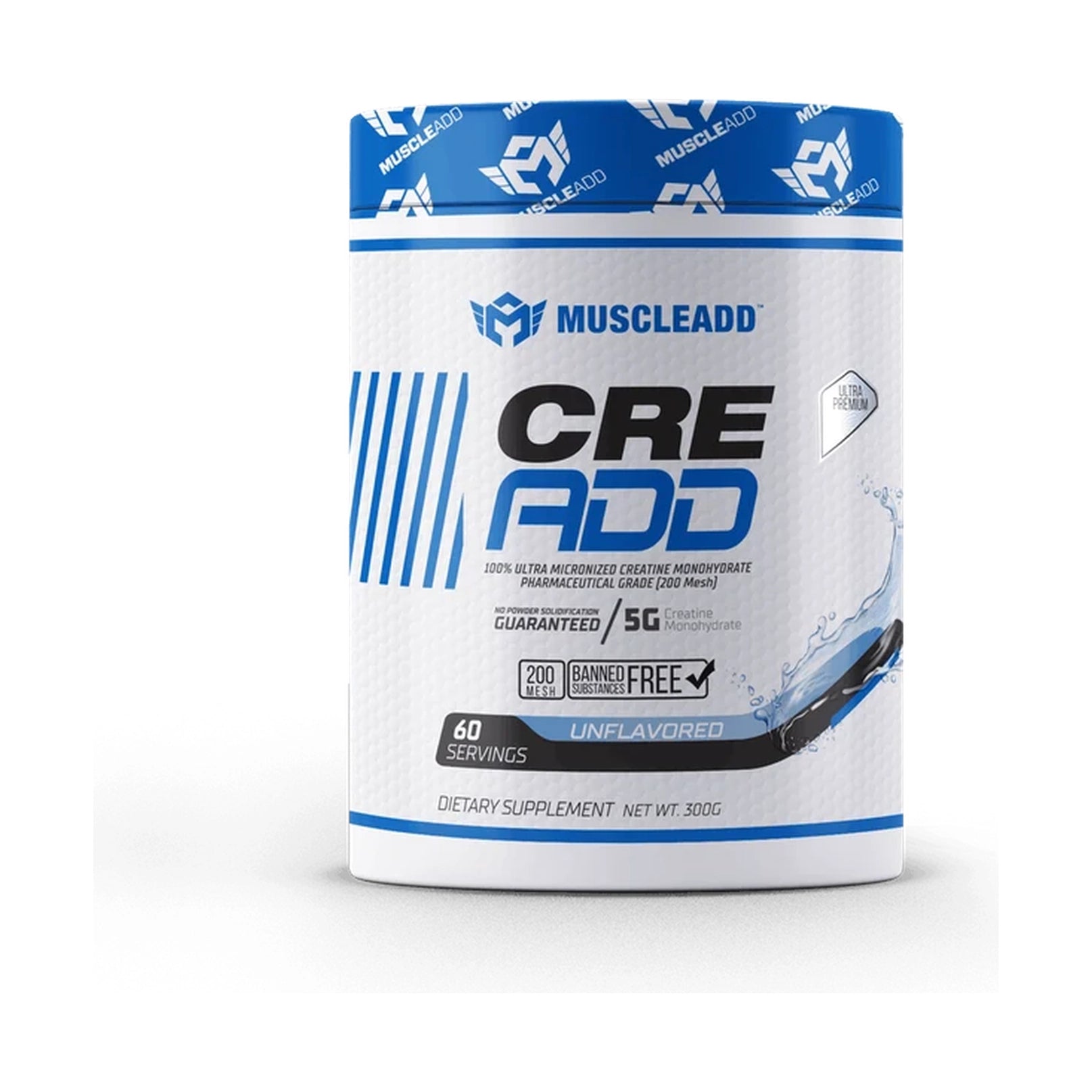 Muscle Add Cre Add  Creatine Monohydrate Unflavored 300g (60 Servings