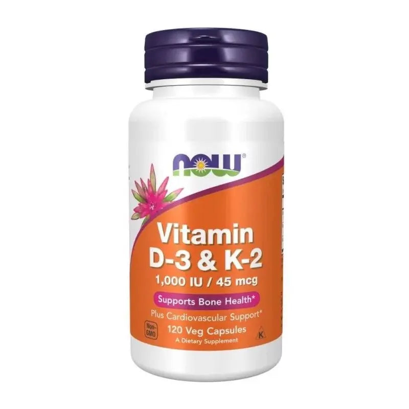 Now Foods Vitamin D3 & K2 120 CAP